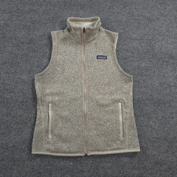 Patagonia Jackets & Blazers - Patagonia Better Sweater Vest Womens S Beige Fleece Full Zip Hiking Outdoors
